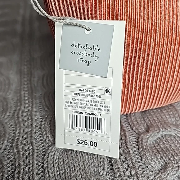 Nwt A New Day Coral Rose Handbag - Picture 3 of 11